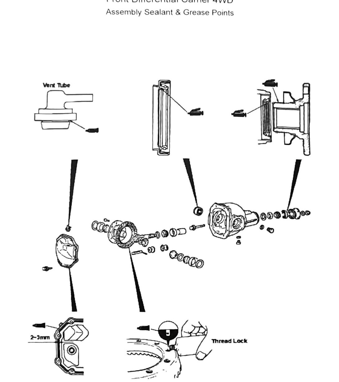 Figure: Assembly sealant and grease application points