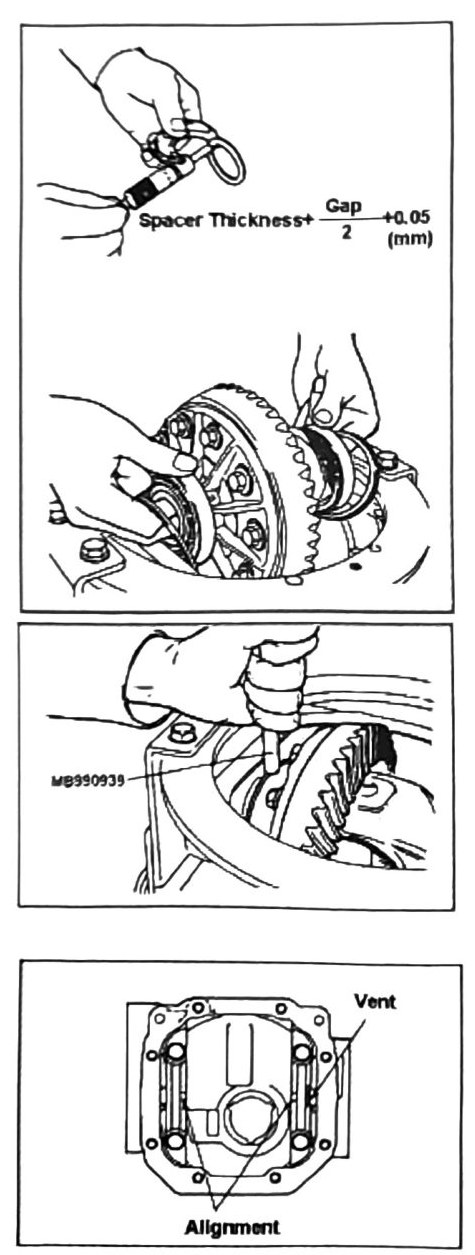 Figure: Shim selection formula and final bearing cap installation