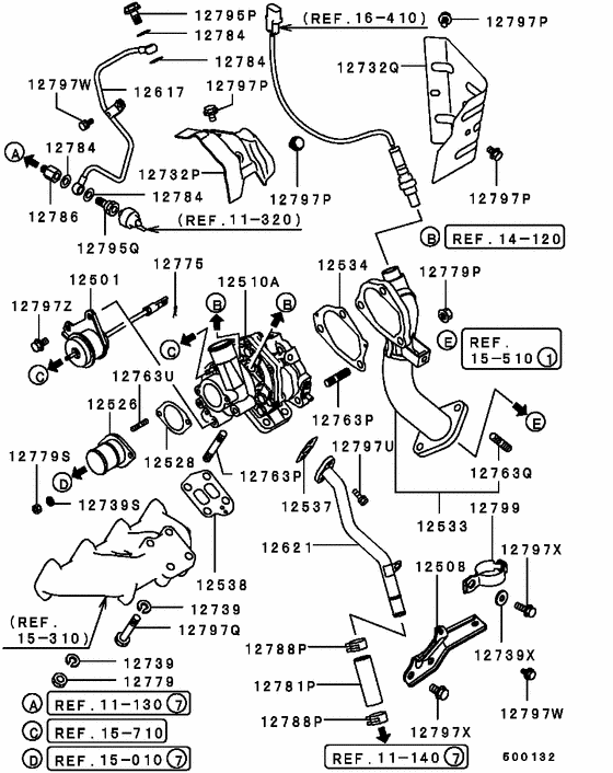 Turbocharger & supercharger parts diagram 7939076