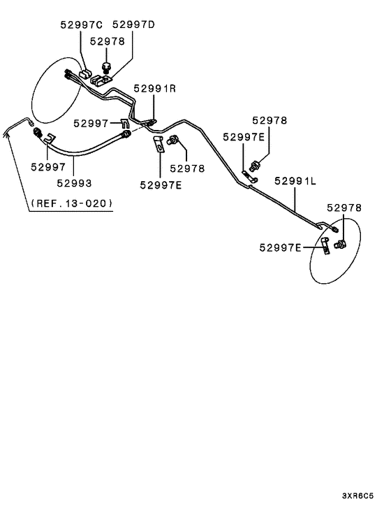 Brake line parts diagram 7939157
