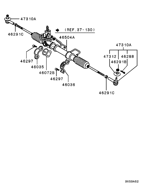 Steering gear parts diagram 7939174