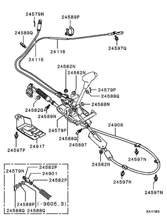 A/t floor shift linkage parts diagram 7939118