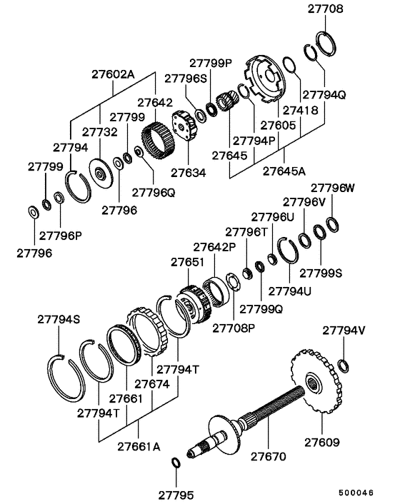 A/t gear & governor parts diagram 7939114