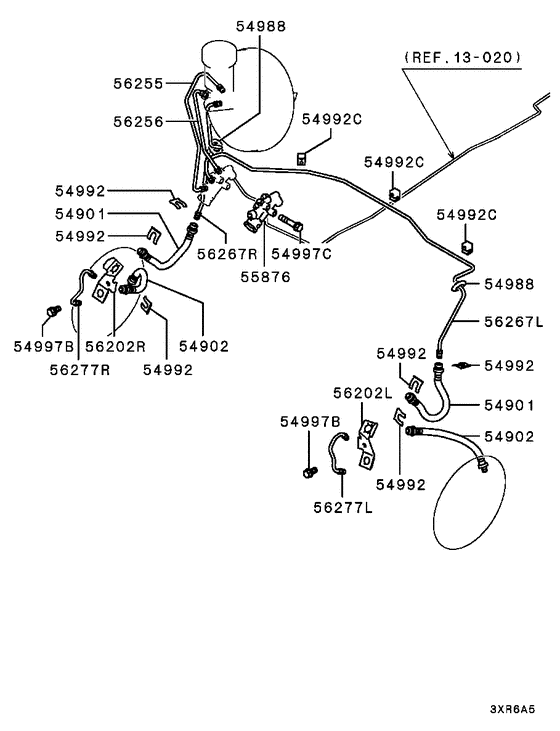 Brake line parts diagram 7939159