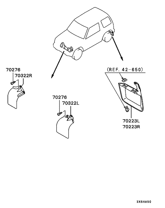 Mud guard,shield & stone guard parts diagram 7939217