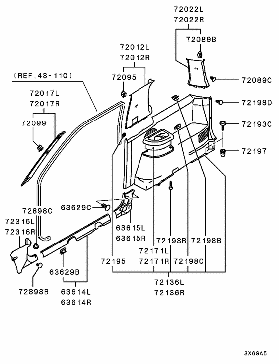 Interior trim parts diagram 7939223