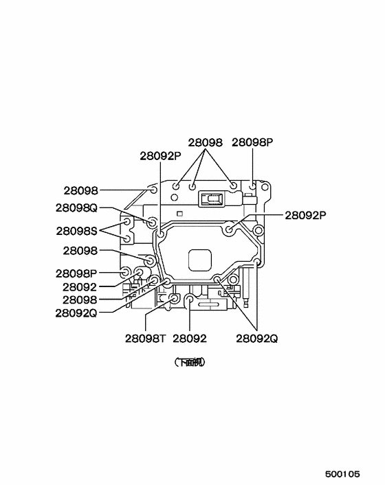 A/t valve body parts diagram 7939115