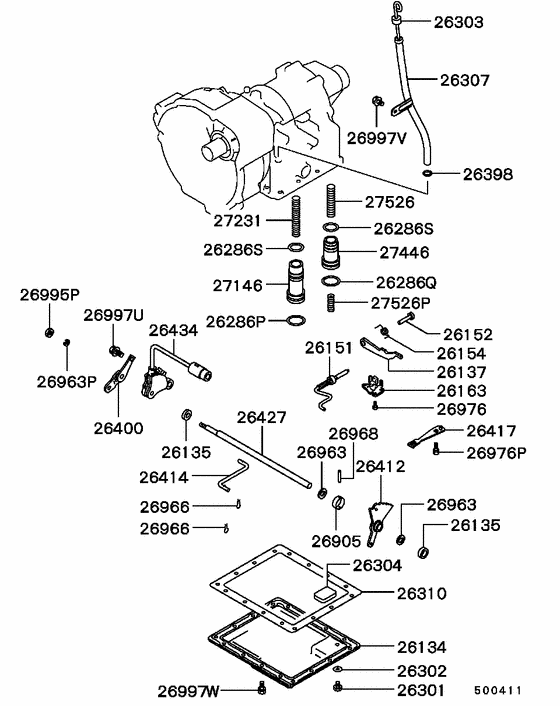 A/t case parts diagram 7939106
