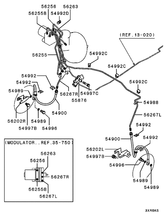 Brake line parts diagram 7939160