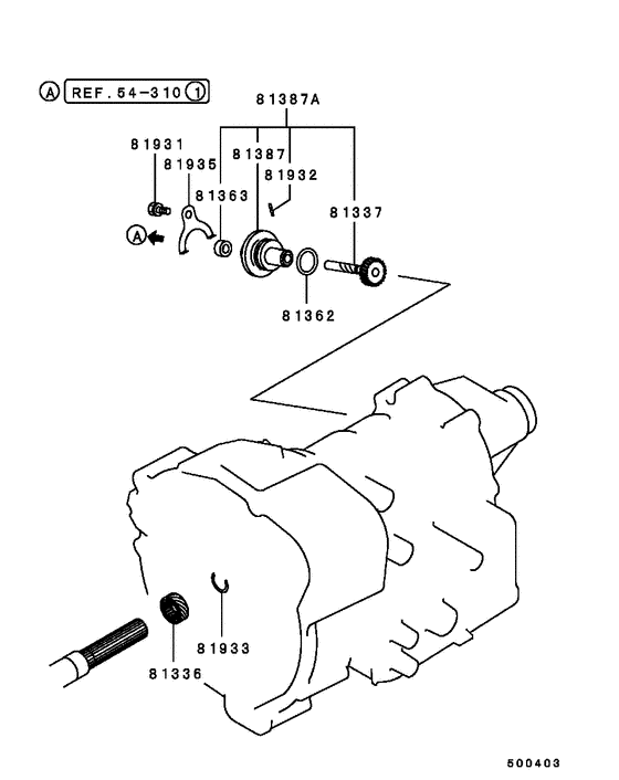 A/t case parts diagram 7939107