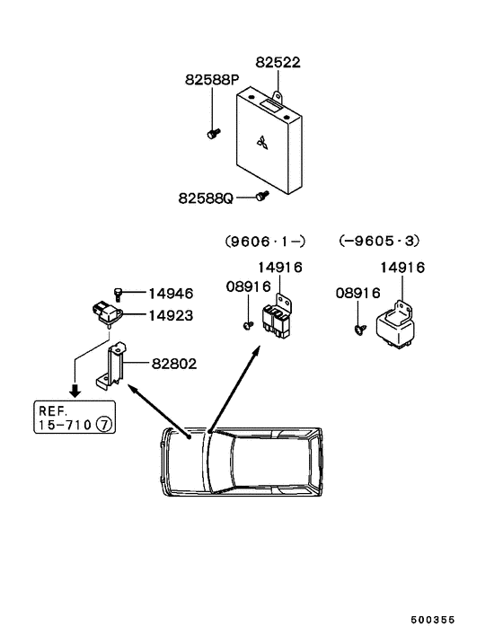 Electrical control parts diagram 7939089