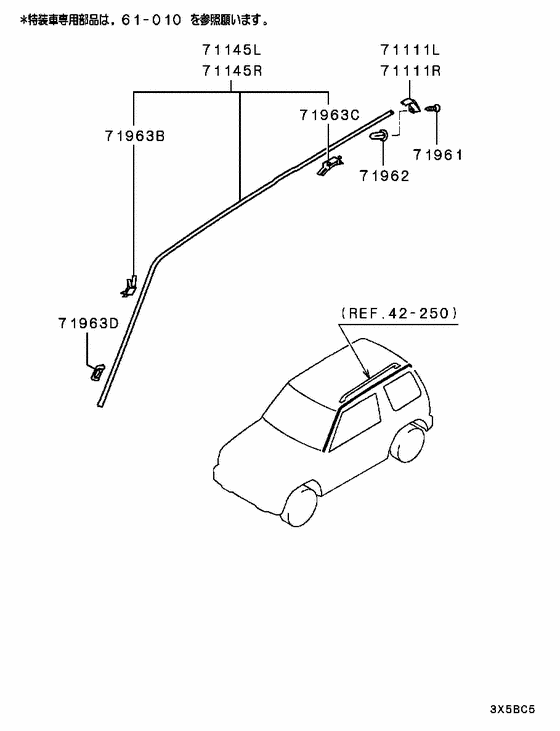 Side garnish & moulding parts diagram 7939210