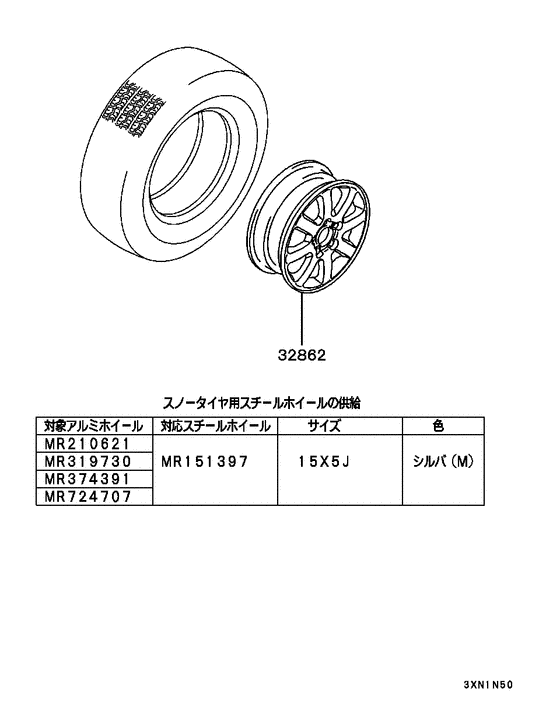 Wheel,tire & cover parts diagram 7939146