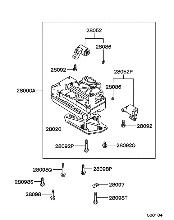 A/t valve body parts diagram 7939116