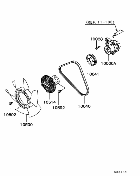 Water pump parts diagram 7939066