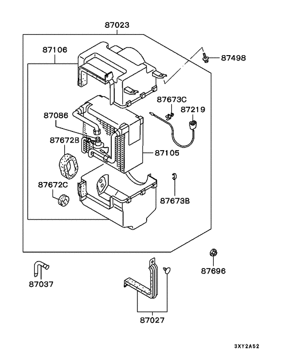 A/c unit(manual:a) parts diagram 7939266