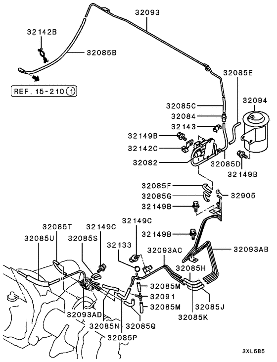 Front axle freewheel clutch parts diagram 7939135