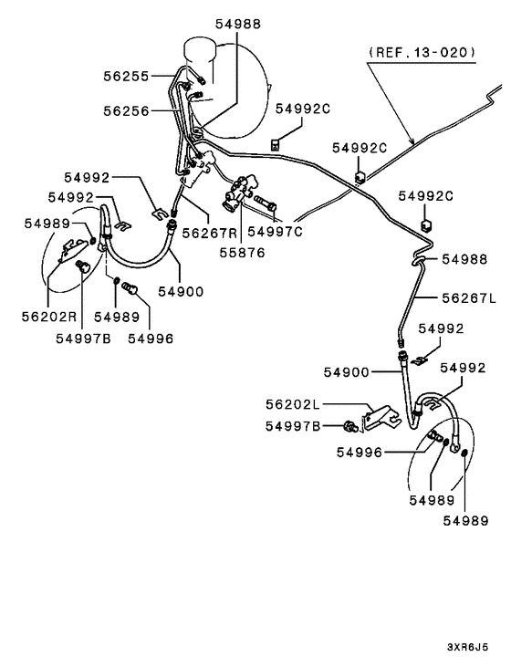 Brake line parts diagram 7939161