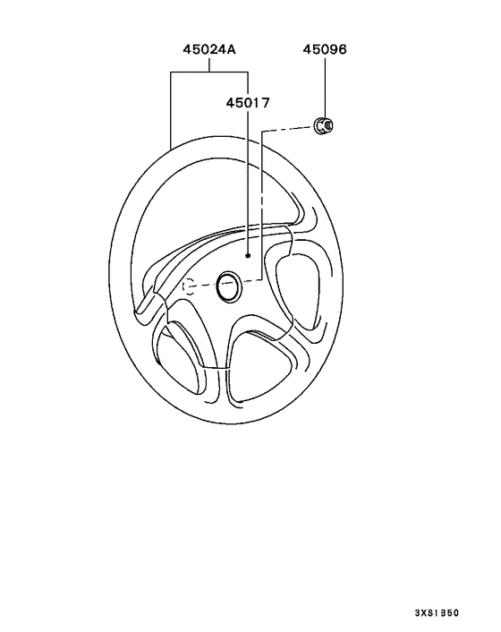 Steering wheel parts diagram 7939171