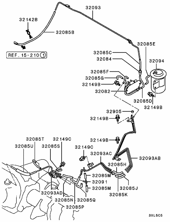 Front axle freewheel clutch parts diagram 7939136