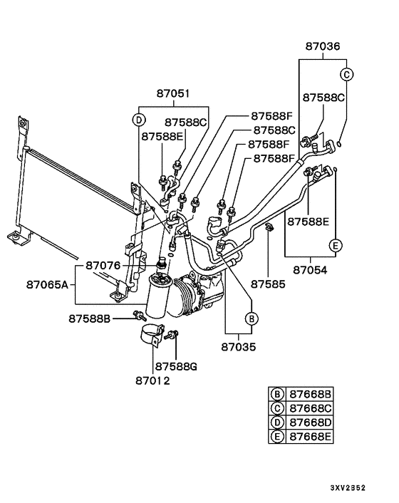 A/c cond, piping(manual:a) parts diagram 7939271
