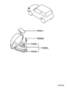 Outside Rear View Mirror parts diagram 7939215
