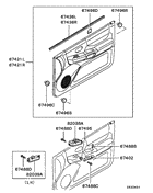 Front Door Trim & Pull Handle parts diagram 7939205