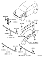 Fender & Front End Cover parts diagram 7939188