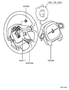 Steering Wheel parts diagram 7939169