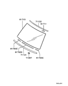 Windshield Glass & Moulding parts diagram 7939191
