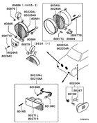 Front Exterior Lamp parts diagram 7939234